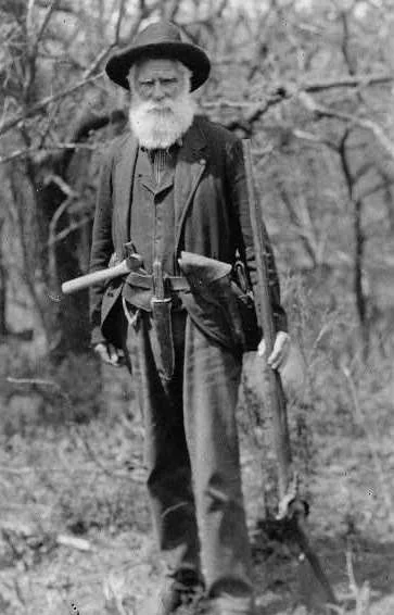 A 1904 portrait of Daniel Freeman, widely recognized as the first person to file a claim under the Homestead Act